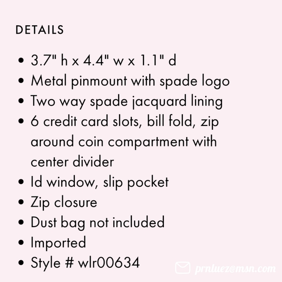 Kate Spade Staci Small Zip Around Wallet - Picture 9 of 9